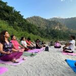 yoga at beach